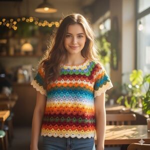 All Season sweaters, handmade crochet top